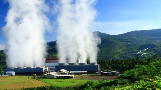 Geothermal power is electrical power generated from geothermal energy. Technologies in use include dry steam power stations-Shutterstock_2519533361